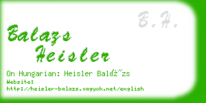 balazs heisler business card